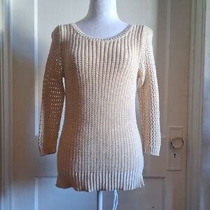 LOFT Women's Beige Knit Sweater